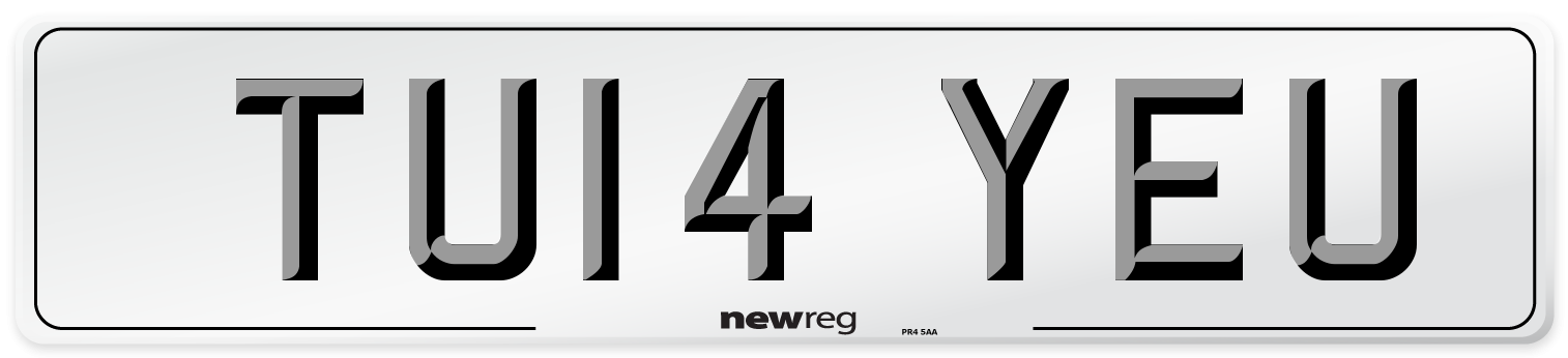 TU14 YEU Number Plate from New Reg